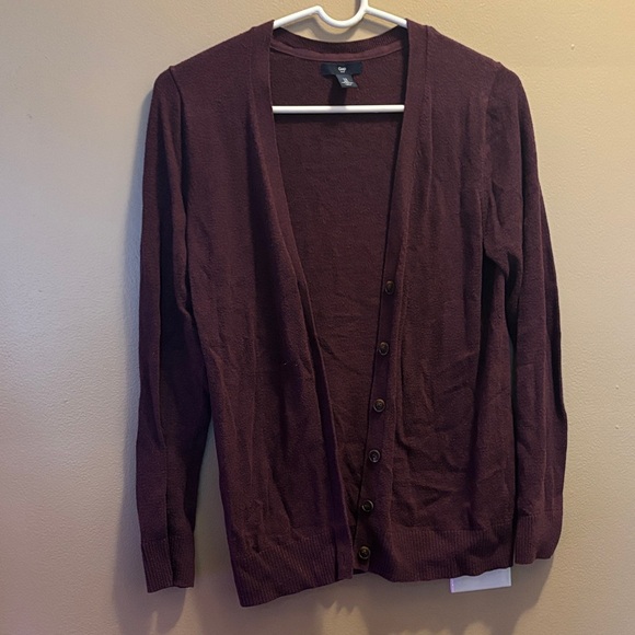 GAP Sweaters - GAP Burgundy Cardigan Sweater